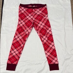 Old Navy Thermal Red and Pink Plaid Pajama Pants—Large